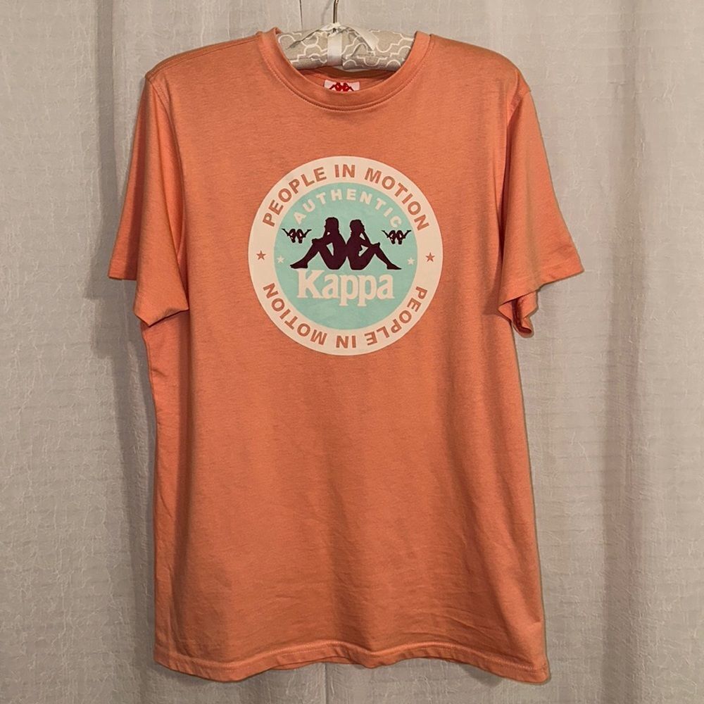 Kappa M People in Motion 💯 Cotton Peach Short Sleeve Tee